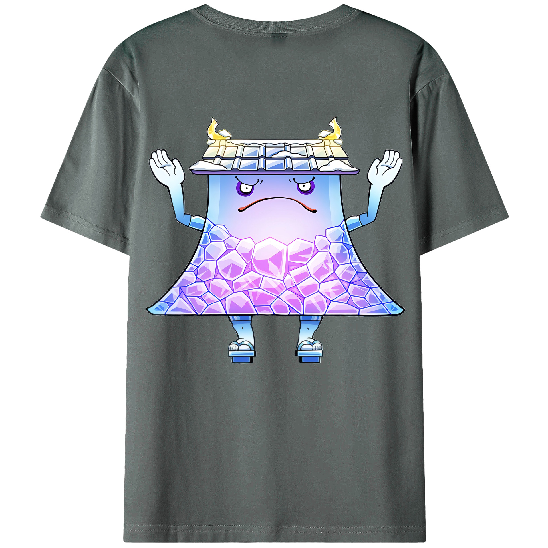 （画像用） 妖怪ウォッチ Yo-kai Watch 綿100％ メンズ半袖Tシャツ（バックプリント） 通気性